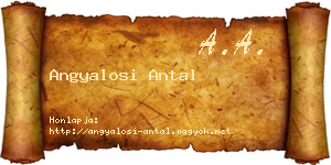 Angyalosi Antal névjegykártya