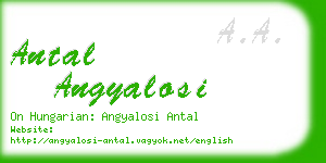 antal angyalosi business card